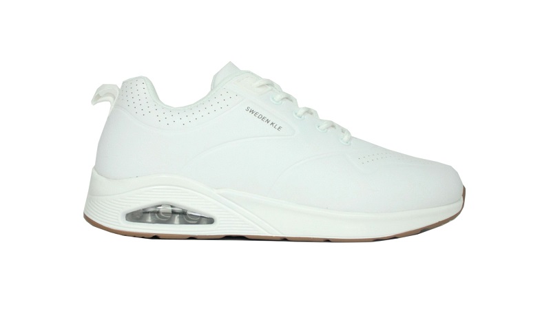 Sneaker blanca con cámara de aire trasera