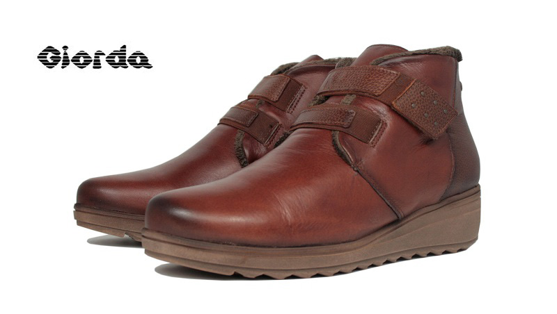 Botines forro de pelo color cuero | Giorda