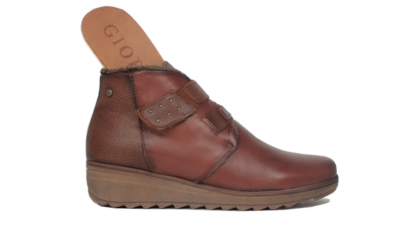 Botines forro de pelo color cuero | Giorda