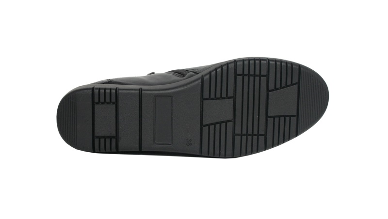 Botines de piel básicos negros