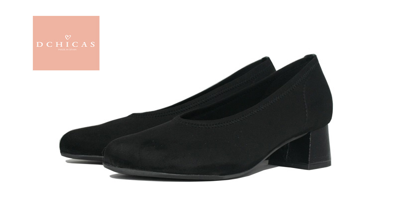Zapatos de vestir de licra negra | D´Chicas