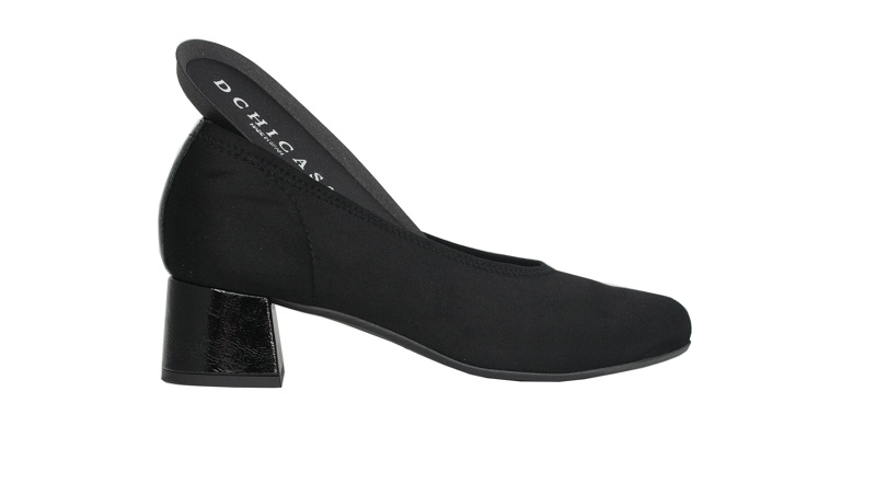 Zapatos de vestir de licra negra | D´Chicas