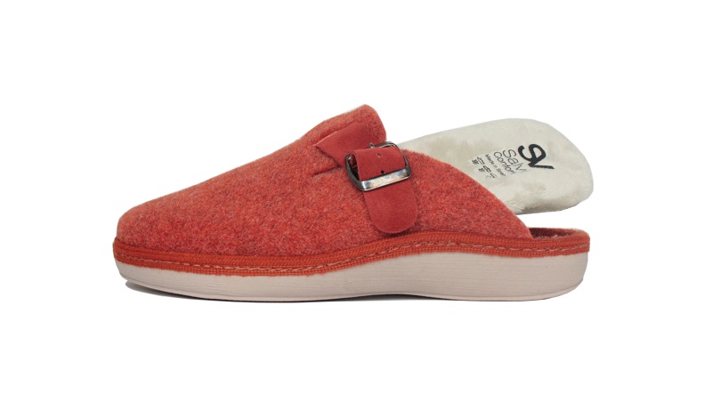 Zapatillas de tejido de fieltro color teja | Salvi Calzados