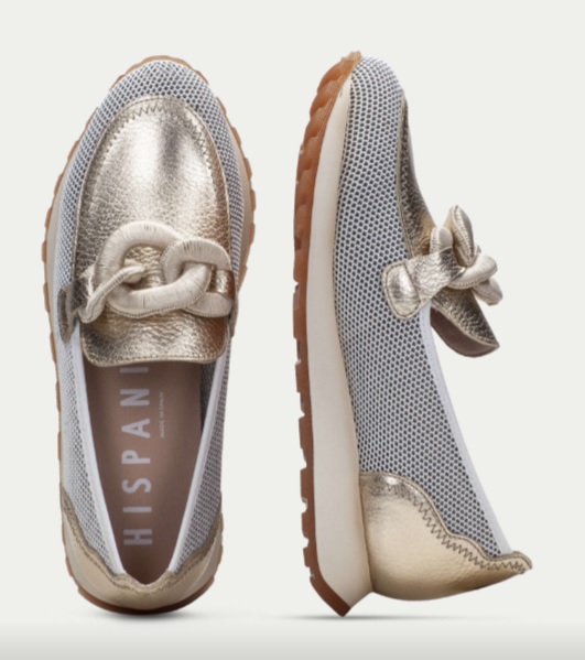 Mocasines Hispanitas sport HV243270 blanco-oro