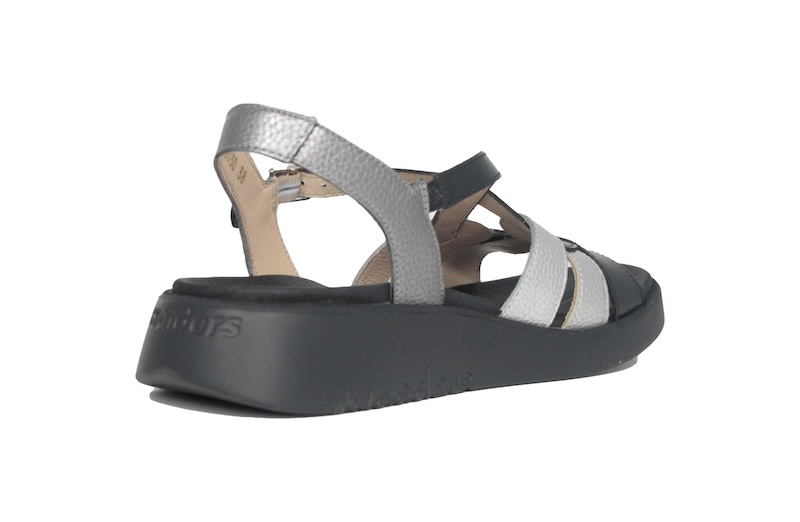 Sandalia plana Wonders | 6530 negro