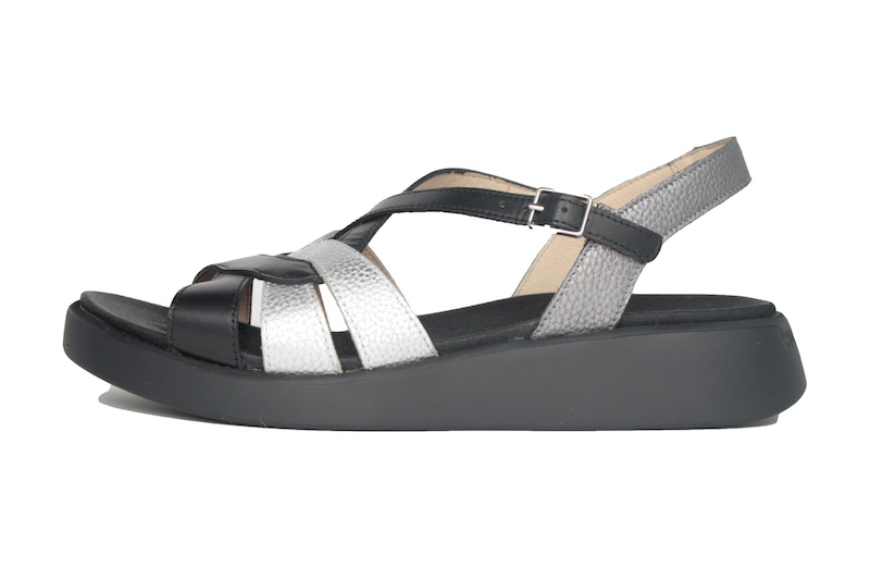 Sandalia plana Wonders | 6530 negro