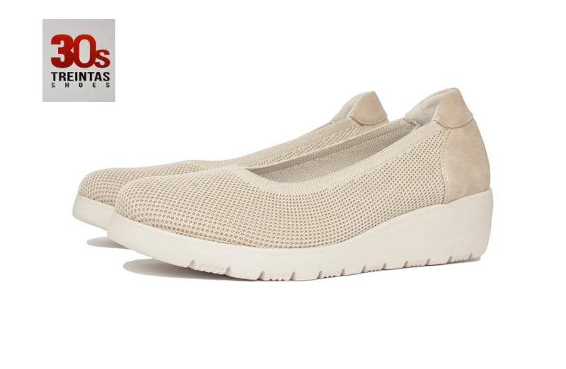 Zapato escotado de tejido adaptable | 30´s