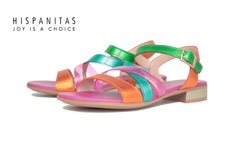 Sandalias multicolor Hispanitas | Fuxia, verde y naranja
