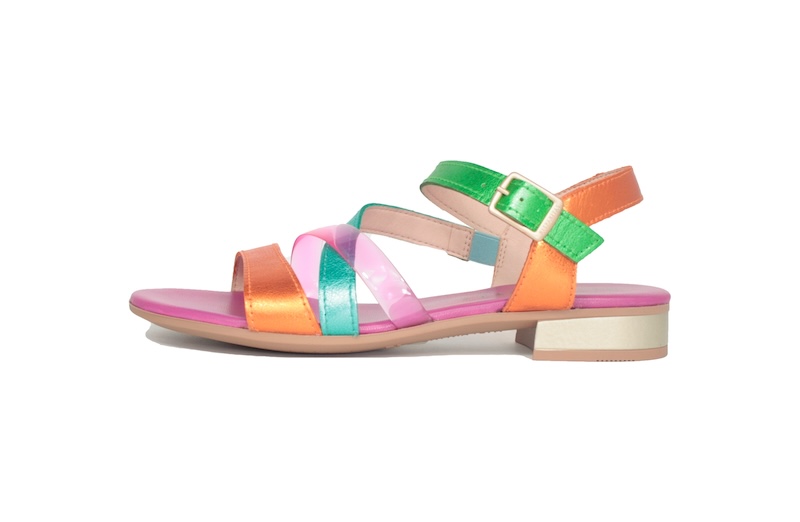 Sandalias multicolor Hispanitas | Fuxia, verde y naranja