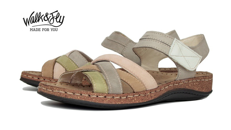 Walk and Fly | Sandalias planas de tiras multicolor