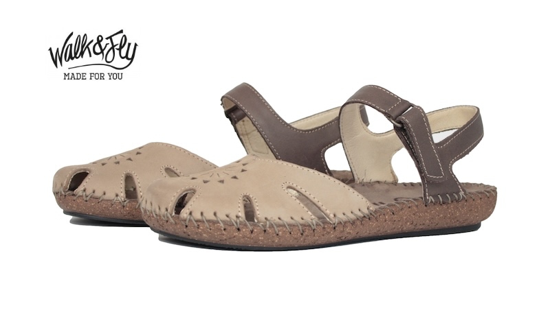 Sandalia dedos tapados | Walk and Fly color piedra