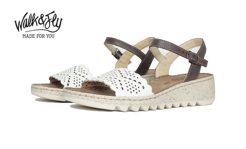 Sandalia de Walk and Fly modelo 40913 blanco