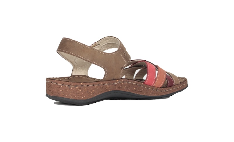 Sandalias de viaje de tiras de piel multicolor