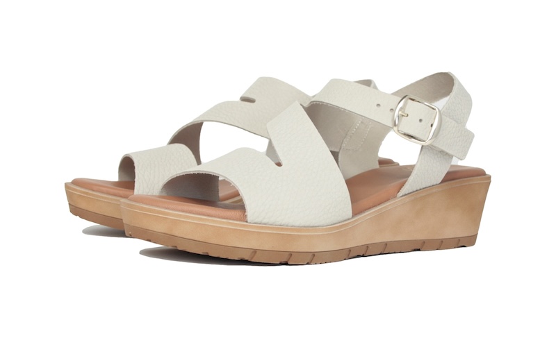 Sandalias de piel españolas de piel color hielo