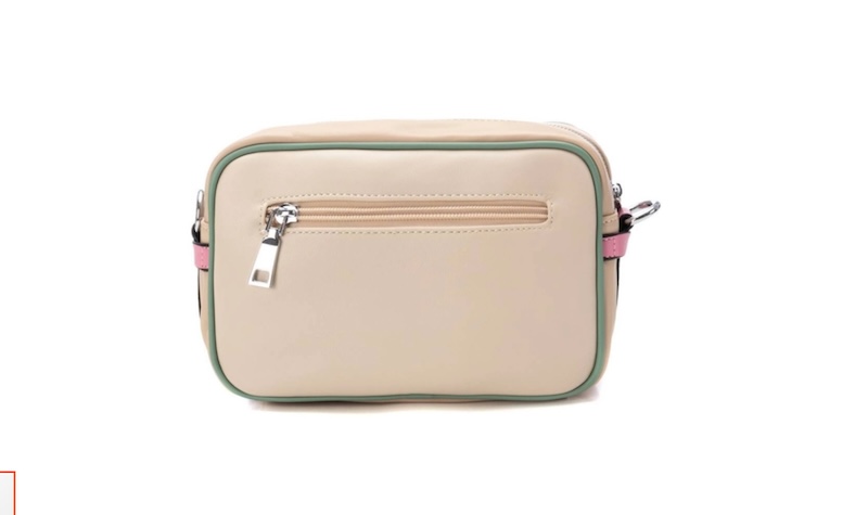 Xti |Bolso bandolero de colores beis , verde y rosa