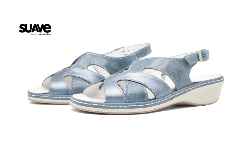 Sandalias azules plantilla extraíble