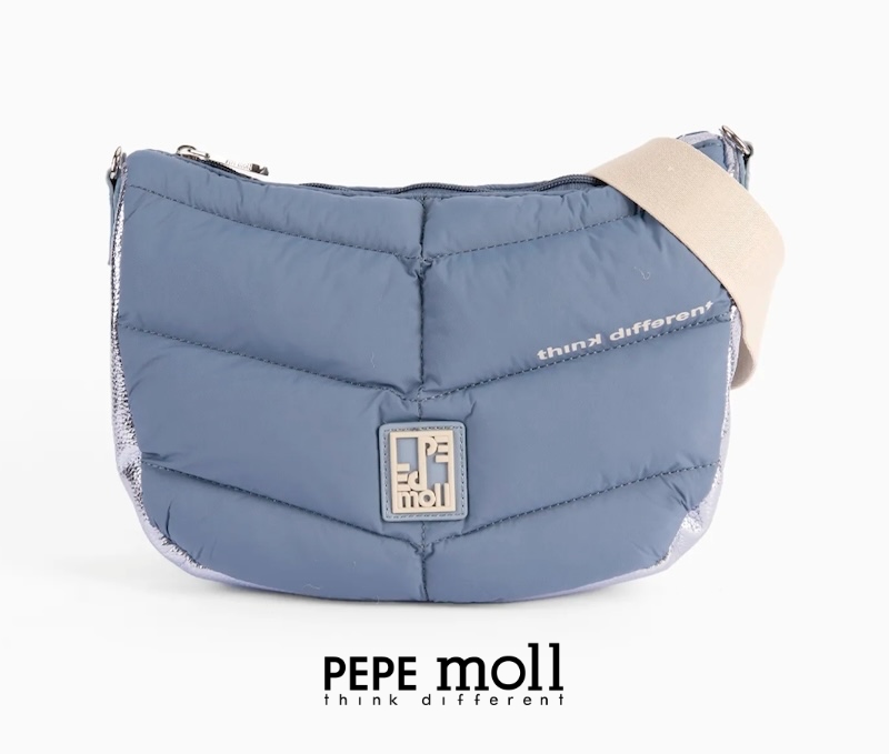 Bolso acolchado color jeans by Pepe Moll
