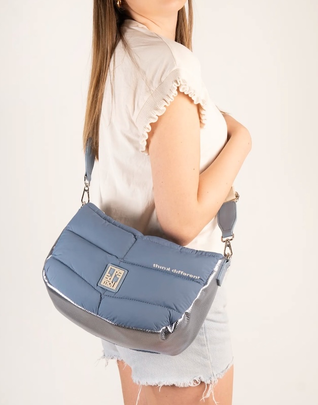 Bolso acolchado color jeans by Pepe Moll