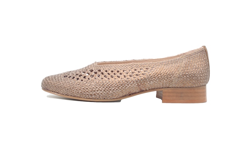 Zapatos trenzados de piel color cobre | Nival Woman
