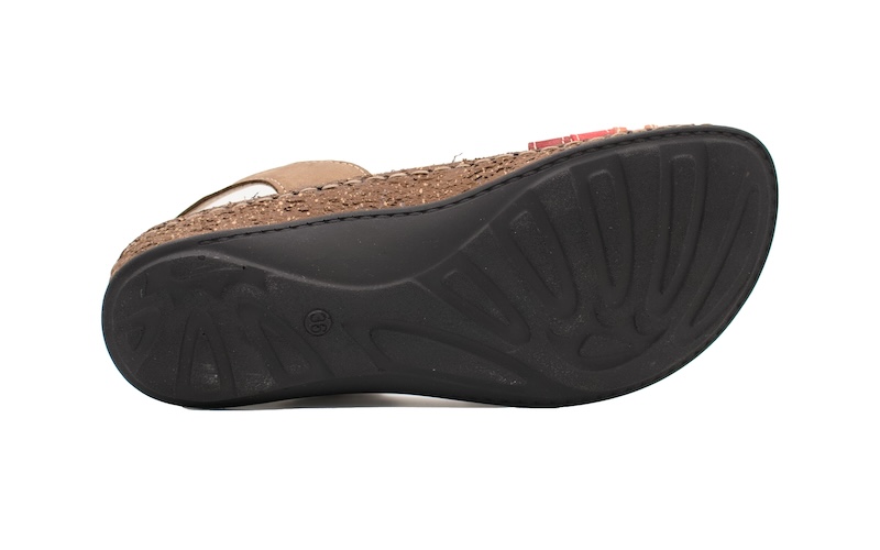 Sandalias 42670 en multicolor rojo