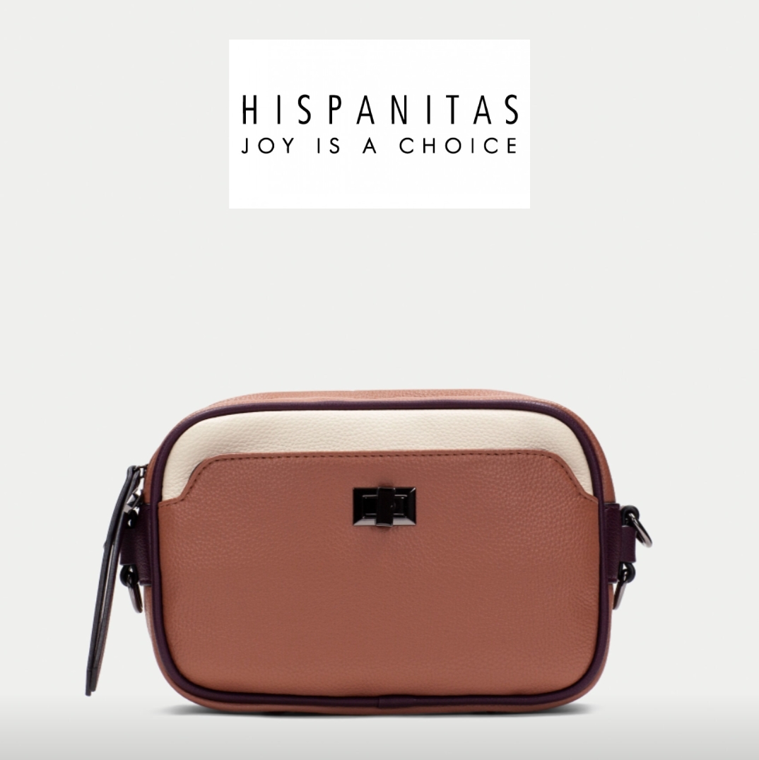 Bolso bandolero Hispanitas modelo BI243542 vino-milk-almond