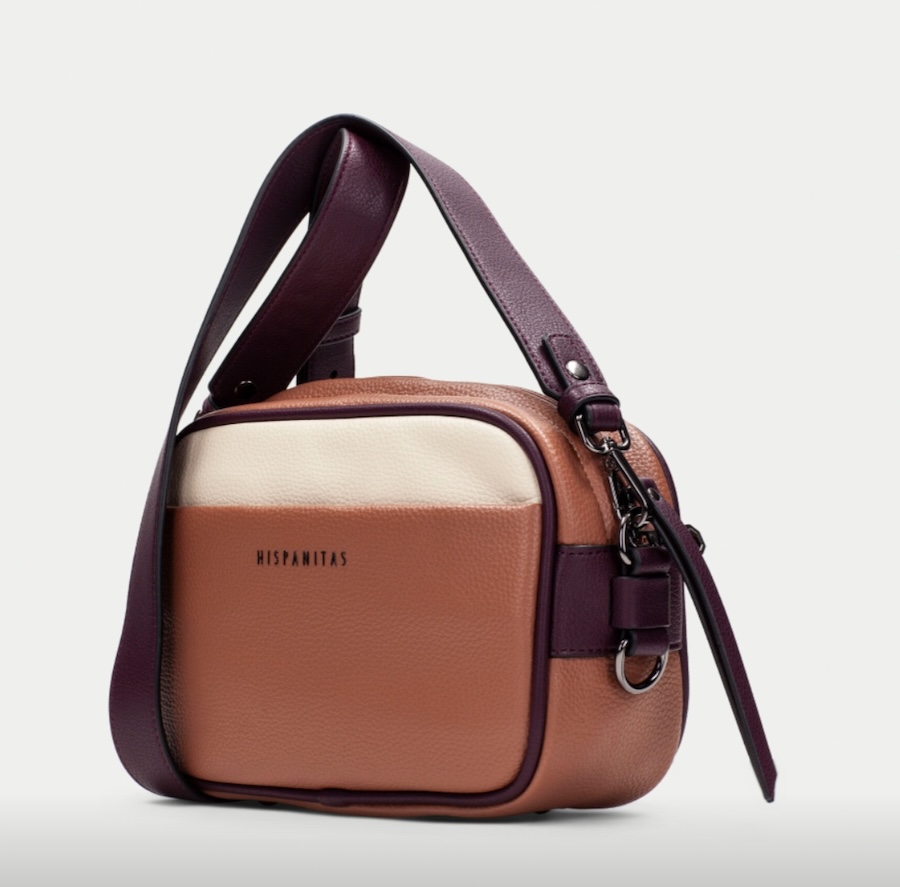 Bolso bandolero Hispanitas modelo BI243542 vino-milk-almond