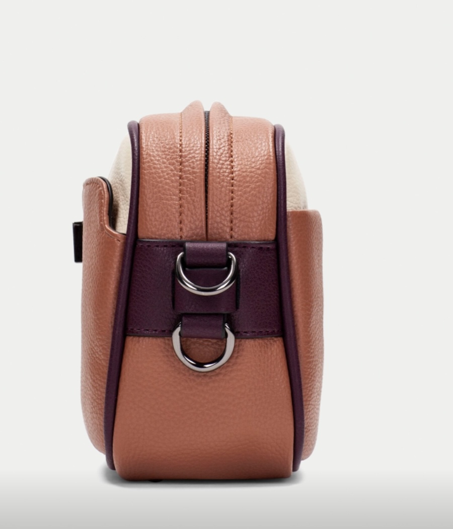 Bolso bandolero Hispanitas modelo BI243542 vino-milk-almond