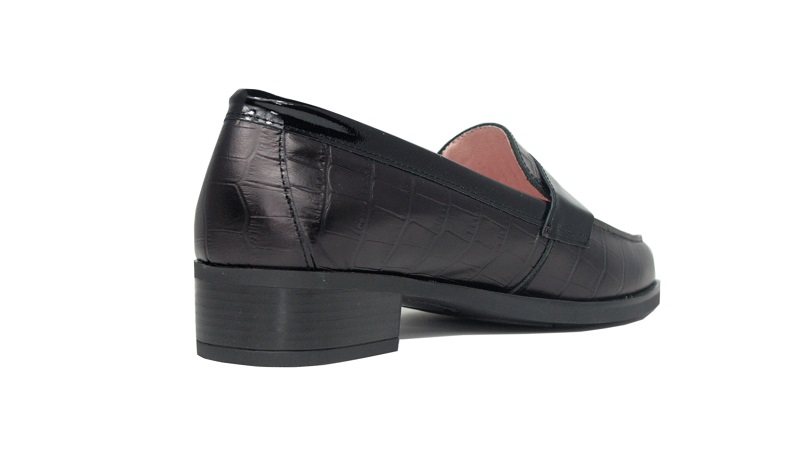 Mocasines de coco negros con antifaz 