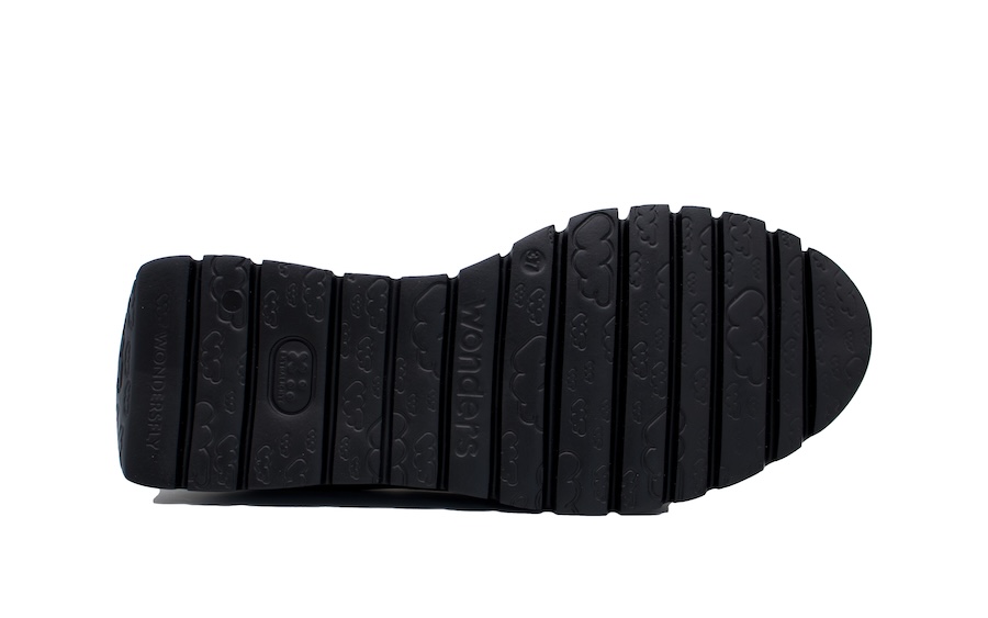 Mocasines Wonders negro y burdeos