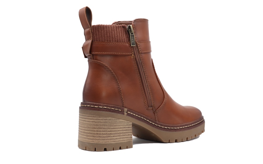 Botines Xti color camel de tacón ancho