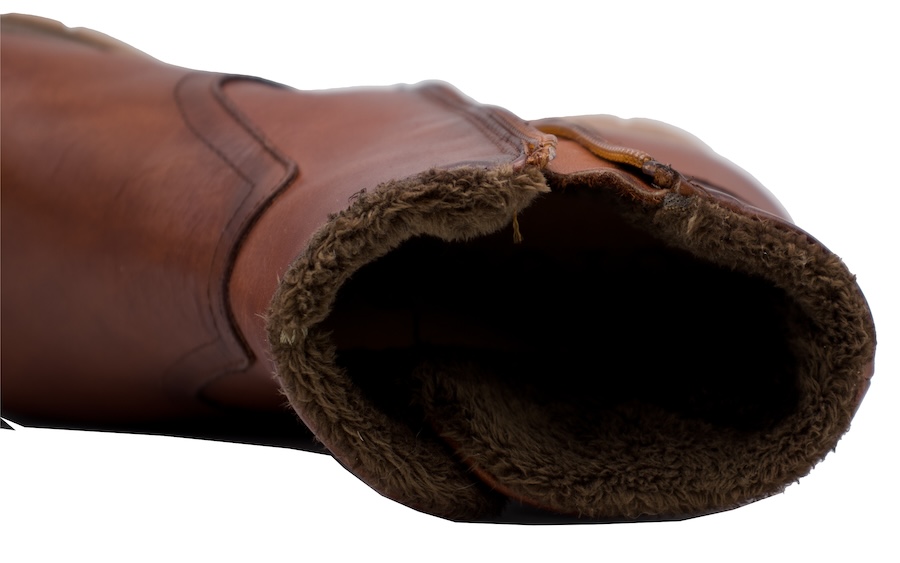 Botines planos de cuero de piel extra blanda