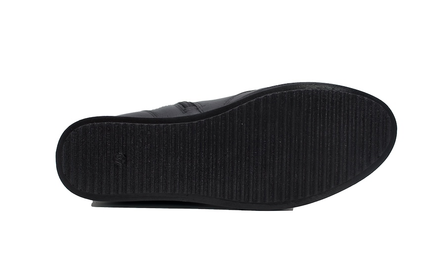 Botines de piel negros con elástico central