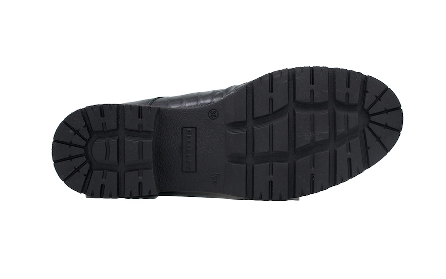 Blucher de charol de coco negro