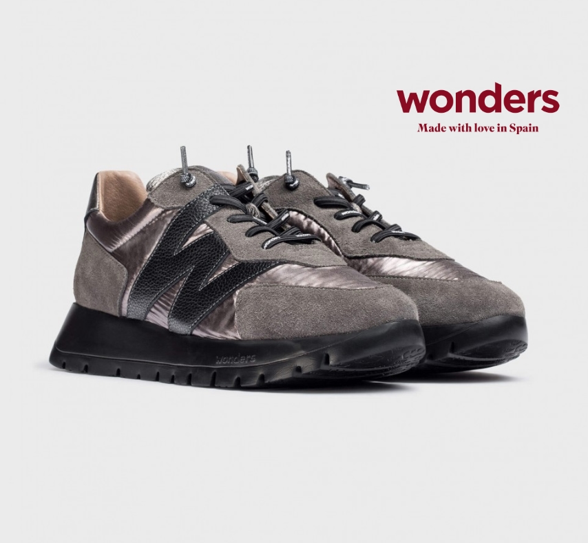 Deportivas de piel modelo Odisei gris