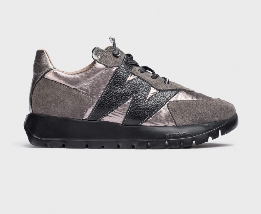 Deportivas de piel modelo Odisei gris