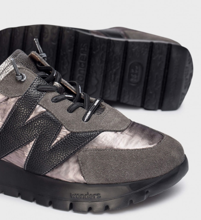 Deportivas de piel modelo Odisei gris