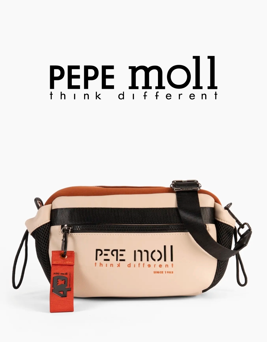 Bolso Pepe Moll beis y naranja