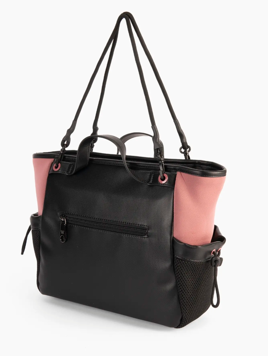 Bolso Pepe Moll negro y fuxia tamaño medio