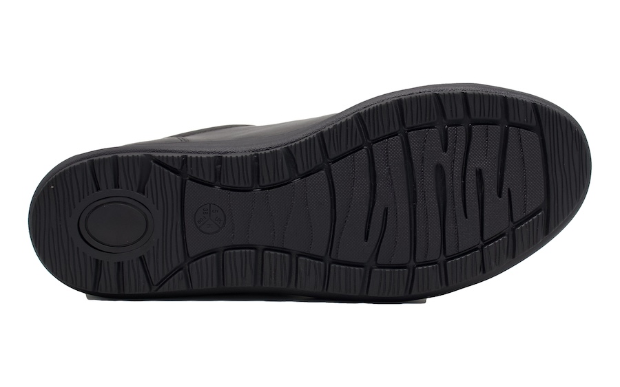 Zapatos impermeables negros con cordones y cremallera