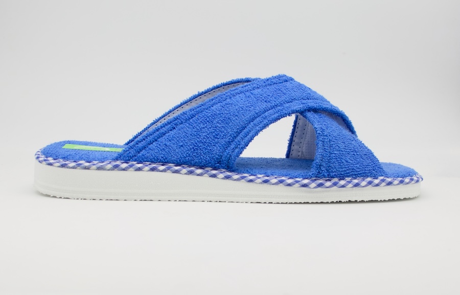 Amorós - Zapatillas toalla azul claro