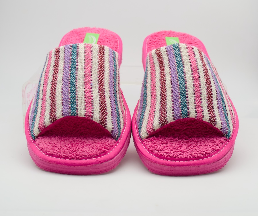 Amorós - Zapatilla de casa suela de toalla fuxia