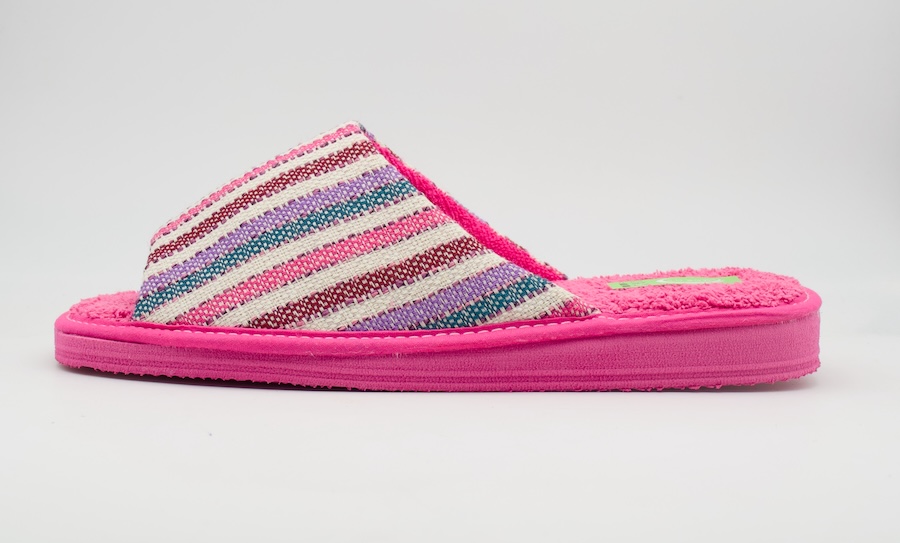 Amorós - Zapatilla de casa suela de toalla fuxia