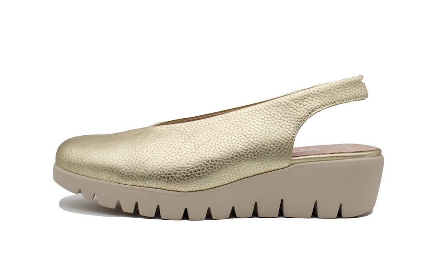 Zapato salón corte deportivo - Wonders 33152 platino