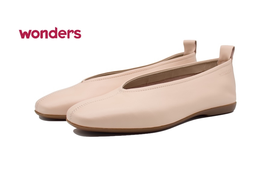 Manoletina de piel de guante extra blanda - Wonders 8661