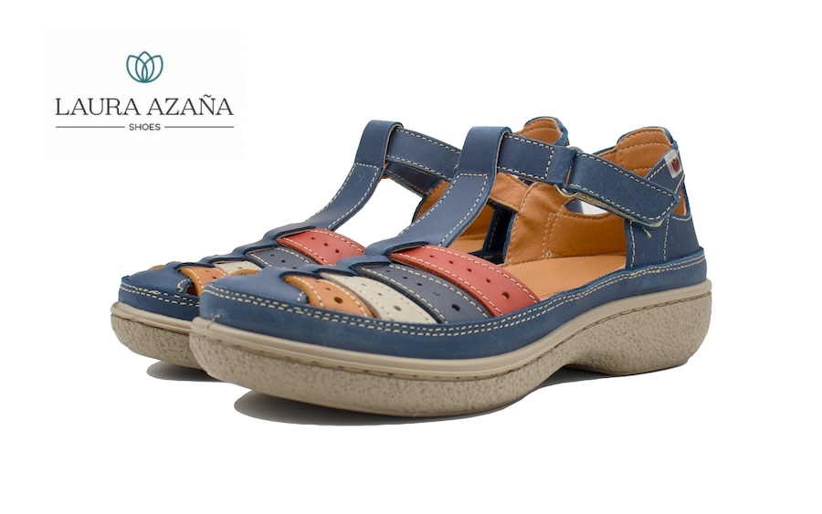 Sandalias cerradas marino multi para llevar plantillas