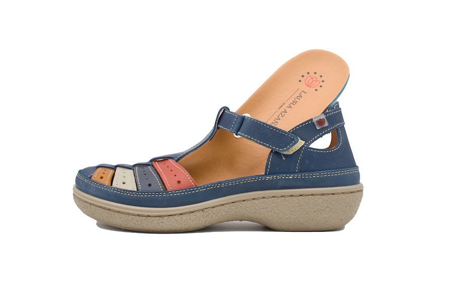 Sandalias cerradas marino multi para llevar plantillas