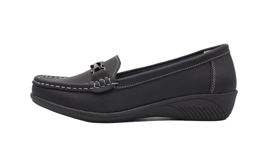 Mocasines negros de piel
