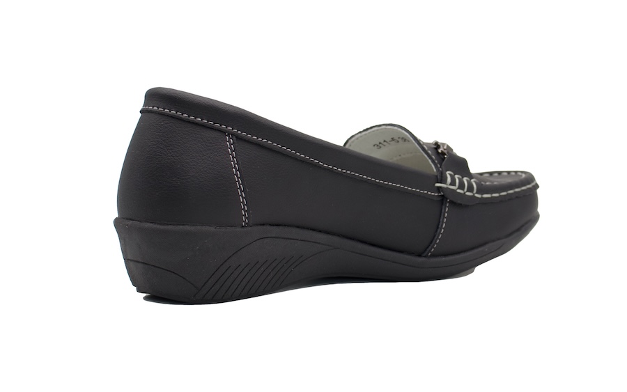 Mocasines negros de piel