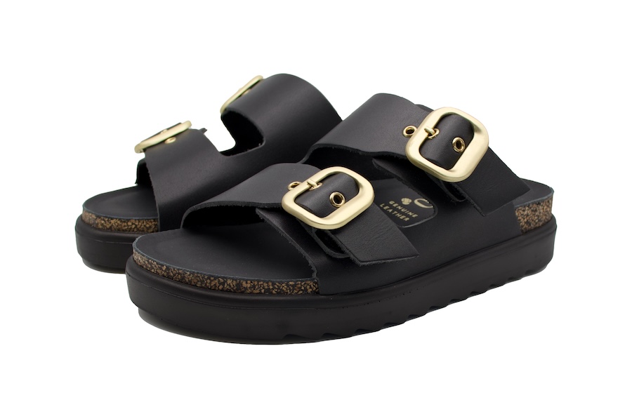Sandalias negras dos hebillas  - Yokono Tunez-127