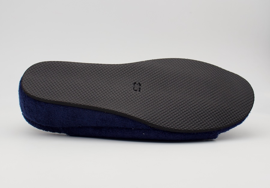 Zapatillas de algodón abiertas de dedos azul marino